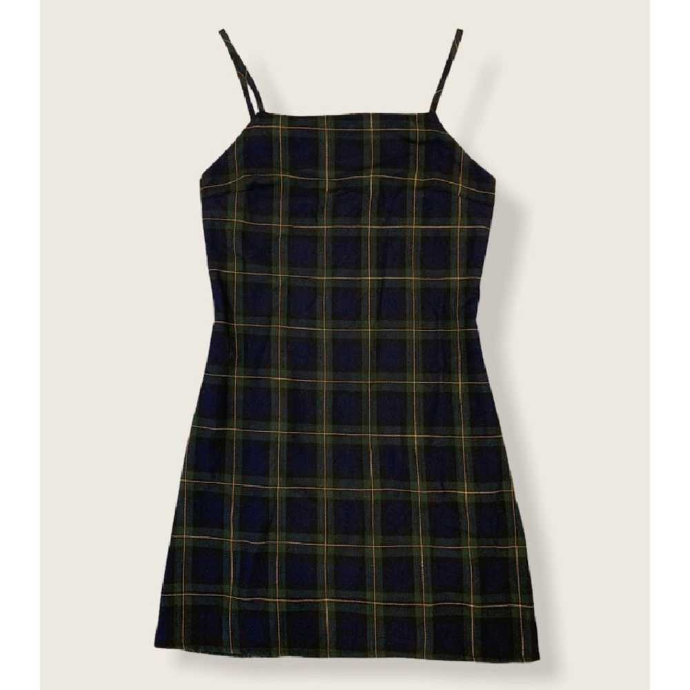 cute green plaid dress size s